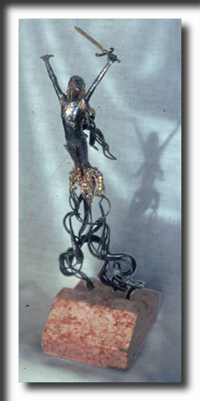 Blast, metal sculpture, steel, welded sculpture, fine art sculpture, sculpture, women, nudes, figurines