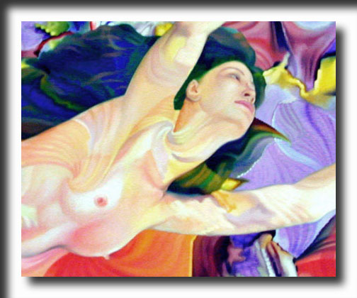 Immersion close-up #2, digital painting, surreal painting, fantasy art, nudes, painting, illusion