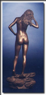Rosemary {rear}(12 in), bonded bronze, sculpture, figure sculpture, fine art, women, figurines, nudes, bronze, resin
