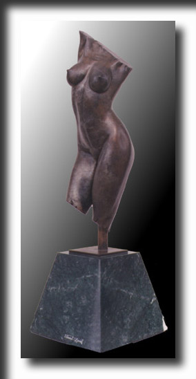 torso (approx 13 in), bronze, marble, sculpture, figure sculpture, fine art, women, figurines, nudes, bronze, resin